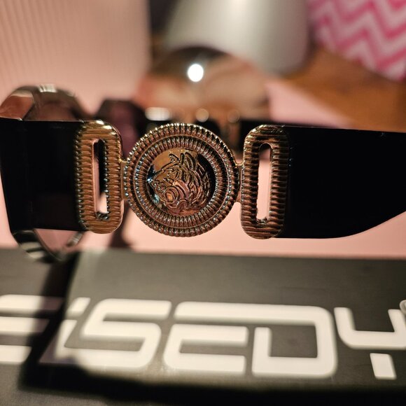 Feisedy | Fashion Retro Biggie Black and Gold Unisex Sunglasses - Picture 3 of 14